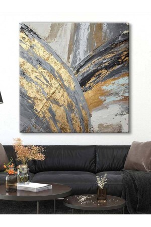 Dekoratif Gold Abstract Kanvas Tablo - Voov2200 VOOV2200 - 4