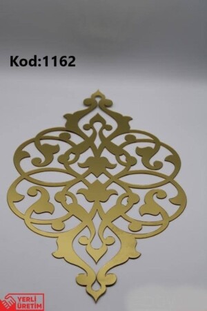 Dekoratif Gold Aynalı Pleksi Mobilya Dolap Süsü 45x22 - 1