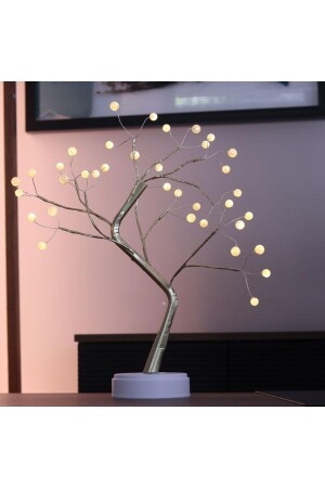 Dekoratif Led Işıklı Lamba Hediye Ağaç Masa Lambası Top DEC-11 - 2