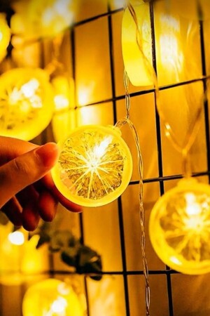 Dekoratif Limon Dilimi Şeklinde İp Led Işık Zinciri Süsleme Aydınlatma 10 Ledli - 1