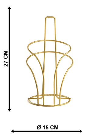 Dekoratif Metal Havlu Peçetelik- Kağıt Havluluk Altın - 6