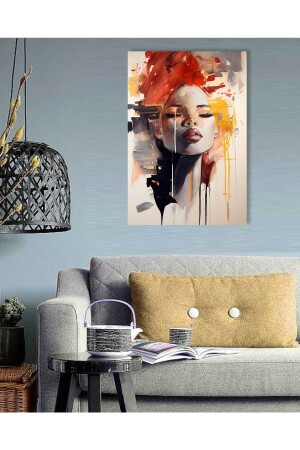 Dekoratif Renkli Soyut Kadın Kanvas Tablo 117810 - Genel Markalar