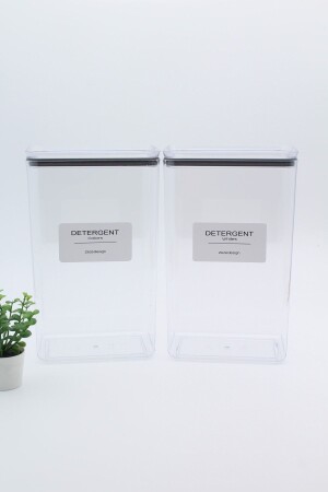 Dekoratif Saklama Kabı 2.9 Litre - (DETERGENT COLORS-DETERGENT WHİTES) zeze001620 - zezedesing