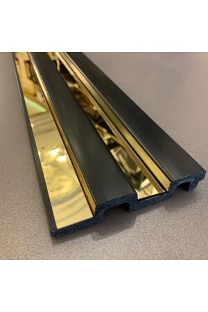 Dekoratif Şerit Gold Ayna Pleksi Duvar Süsü 2.5×120cm 5adet ( Yapışkanlı ) Hediyelidir - 3