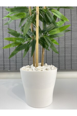 Dekoratif Yapay Yapraklı 3 Gövde Bambu Ağacı 110 Cm Yeni Ürün %100 Bambu - 3