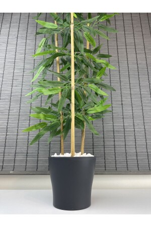 Dekoratif Yapay Yapraklı 3 Gövde Bambu Ağacı 110cm DEKO90EKO - 2