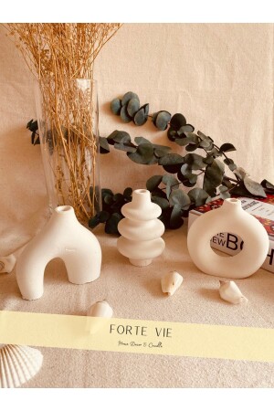 Dekorative böhmische Ringvase im 3er-Set - Forte Vie