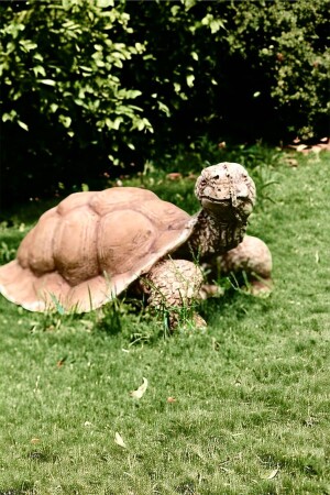 DEKORATIVE GROSSE GARTENDEKO-SKULPTUR MIT SCHILDKRÖTENFINISH - 2