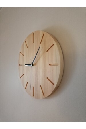 Dekorative Holzwanduhr Home Office Wanddekoration Natur Geschenk HMADS-LIN - 4