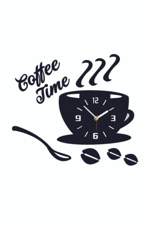 Dekorative Kaffeezeit-Küchenwanduhr und Zubehör - 4