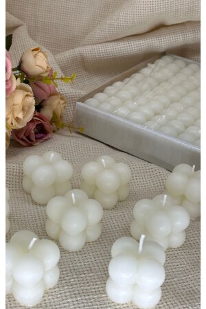 Dekorative Mini-Blasenkerze für Hochzeit, Verlobung und Hochzeit, 50-teiliges MINIBUBBLESET - 3