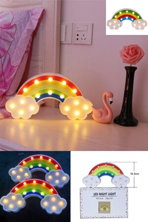 Dekorative regenbogenförmige Kinderzimmer- und Organisationsdekoration, batteriebetriebene LED-Tischwandlampe GGK0050 - 2