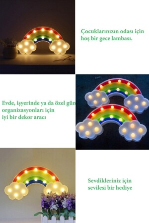Dekorative regenbogenförmige Kinderzimmer- und Organisationsdekoration, batteriebetriebene LED-Tischwandlampe GGK0050 - 4