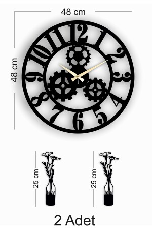 Dekorative Wanduhr Vase Tisch 0201 - 6