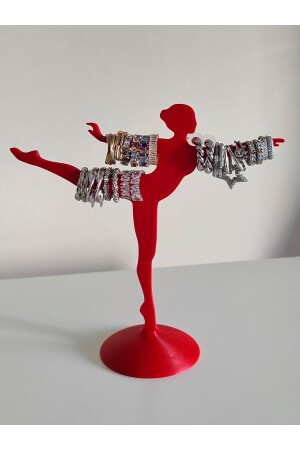 Dekorativer Schmuckständer im Ballerina-Design – Organizer – Ring/Ohrring/Halskette/Schmuckaufhänger – Hartplastik - 2