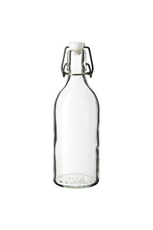 Dekorativer und praktischer Korken 0. 5-Liter-Glasflasche mit Verschlusskappe. Halbliter-Glasflasche mit Verschlusskappe - 1