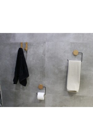 Dekoratives Badezimmerset aus Naturholz Bau01-SET-WC-BH-WOOD - 5