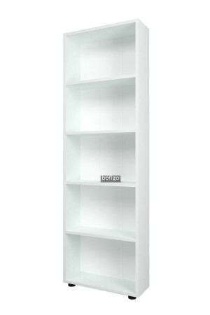 Dekoratives Bücherregal mit 5 Regalen, modernes Bücherregal, weiß, Bfg-5Raf-Ktp - 6