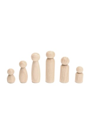 Dekoratives Peg-Familien-Malset, natürliche Holz-Peg-Babyfarbe und Pinsel - 8