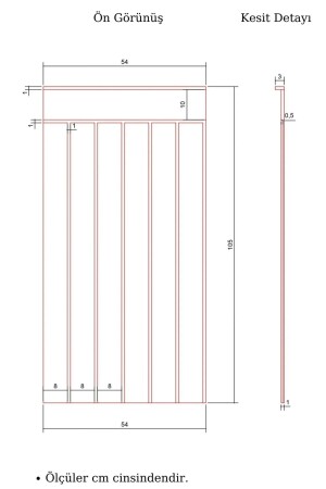 Dekoratives Wandpaneel (54 x 105 cm), lackierbares, 10 mm dickes, rohes MDF-Wandpaneel 172223 - 3