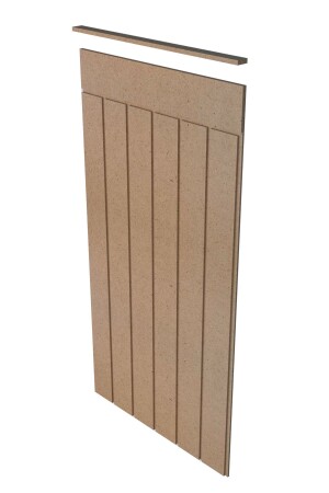 Dekoratives Wandpaneel (54 x 105 cm), lackierbares 10 mm dickes rohes MDF-Wandpaneel aus Holz 2369874128524561 - 1