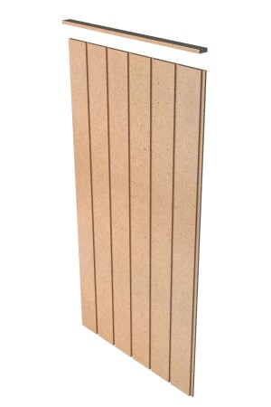 Dekoratives Wandpaneel (54 x 105 cm), lackierbares 10 mm dickes rohes MDF-Wandpaneel aus Holz - 5