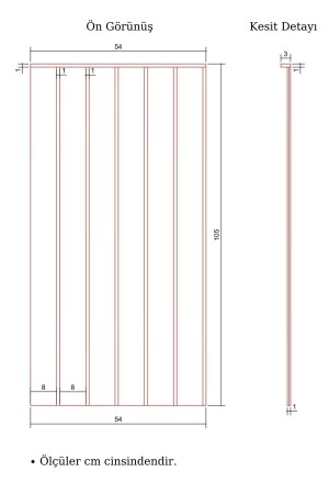 Dekoratives Wandpaneel (54 x 105 cm), lackierbares 10 mm dickes rohes MDF-Wandpaneel aus Holz - 8