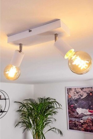 MNZ-Delta 2-piece White/chrome Ceiling Chandelier DLT-BY-02 - BSA LIGHTING