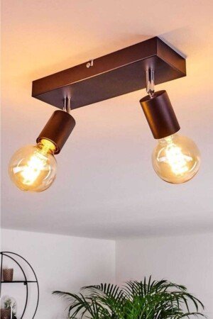 Delta 2'li Siyah-krom Tavan Avize DLT-02 - BSA LIGHTING