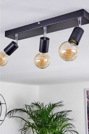 MNZ-Delta 3 صف أسود كروم شمعة DLT-03 - BSA LIGHTING