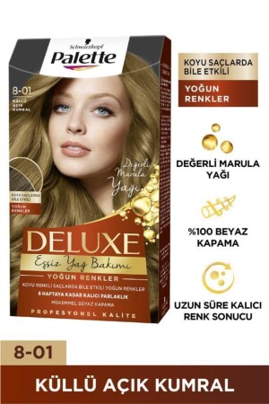 Deluxe Intense Colors 8-01 Ashy Light Brunette - 1