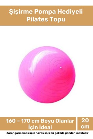 Deluxe Serisi Dayanıklı Yüksek Kalite Mini Gymball 20cm Pembe Pilates Topu Şişirme Pompa Hediyeli Denge Yoga Spor Egzersiz Jimnastik 1 - 1