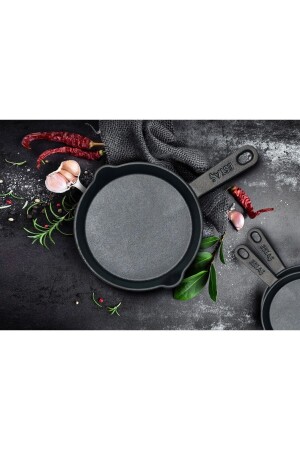 MNZ-Cast Iron Uncoated Pan / قطر 14 بان مع المقبض 100% إنتاج محلي مع المقبض14 - ESTAŞ