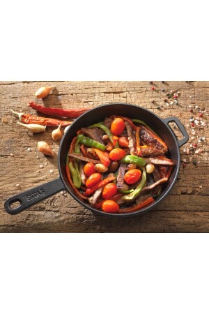 MNZ-Cast Iron Uncoated Pan / قطر 20 بان مع اليد 100% إنتاج محلي قطر 20 مع اليد - ESTAŞ