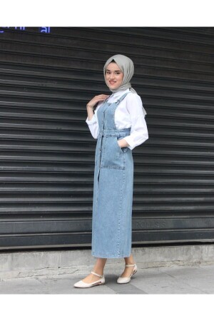 Denim-Salopet 130 cm - 1