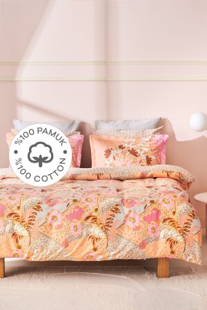 MNZ-Denis 100% قطن ساتين مزدوج غطاء غطاء الملفوفة مجموعة مسحوق 200. 22. 01. 0100 - Karaca Home