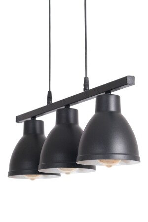 Denis Modern Design Wohnzimmer – Küche – Café, schwarzes Gehäuse, schwarze Farbreihe, 3-teiliger Kronleuchter - 1