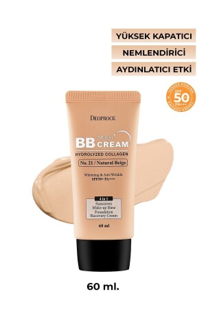 Deniz Kolajeni Içeren Yoğun Kapatıcı Bb Krem Spf50 Pa No:21 60ml Magic Bb Cream 8809567920712 - 2