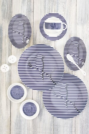 Denizci Kuş 3d 32 Parça 6 Kişilik Porselen Kahvaltı-servis Takımı 600.15.01.1216 - Emsan