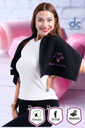 منازل رياضية منقوشة من القطن - مضادة للبكتيريا - مستشعة العرق لوحات اللياقة البدنية الملاكمة التنس الرياضية منشفة رياضية - Denizlicotton