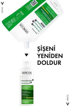 Dercos Anti-dandruff Kepek Karşıtı Bakım Şampuanı- Kuru Saçlar - Yeniden Dolum Paketi 500 Ml - 8