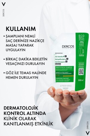 Dercos Anti-dandruff Kepek Karşıtı Bakım Şampuanı- Kuru Saçlar - Yeniden Dolum Paketi 500 Ml - 9