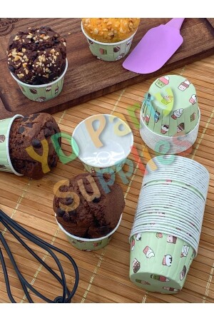 Desenli Muffin Kek Kalıbı 50 Adet 50x39 - 1