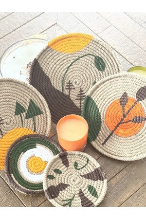 Design Afrikanischer Teller Bohemian 5-teiliges Set 00090 - 4