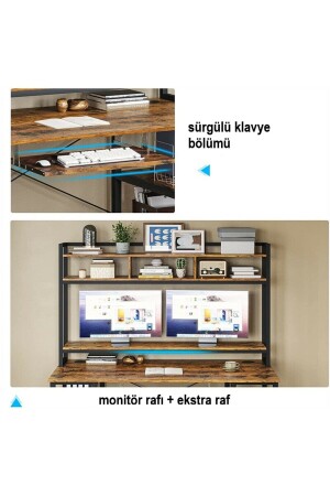 Design-Computer und Schreibtisch mit Monitorablage - 6