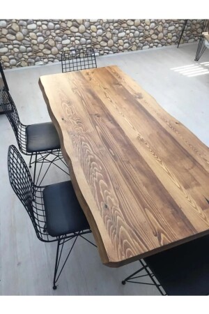 DESİGN Doğal Kütük Masa 80x160 CM - Hfay