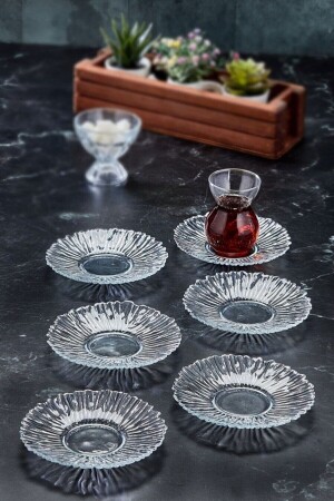 Design Glas New Trend 6-teiliger Teeteller Teeteller - 3