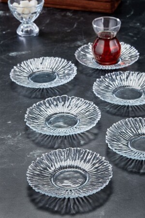 Design Glas New Trend 6-teiliger Teeteller Teeteller - 6