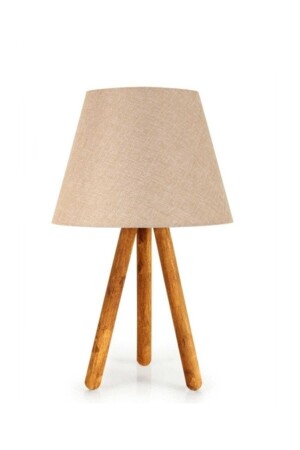 Design Luce Dreibeiniger Lampenschirm aus Holz Beige Ayd-641 AYD-641 - 1