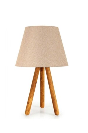 Design Luce Dreibeiniger Lampenschirm aus Holz Beige Ayd-641 AYD-641 - 3